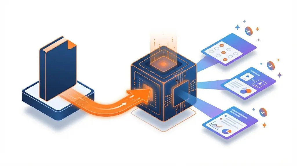 Illustration for From PDF to Quiz in 60 Seconds: Building an AI Content-to-Learning Engine